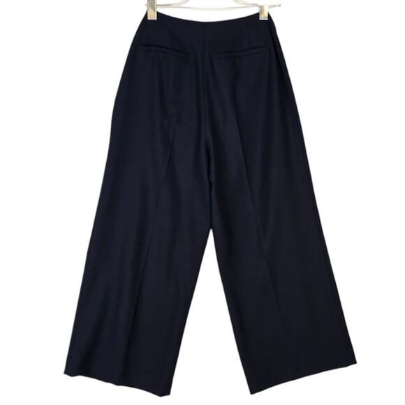 L.K. Bennett Martina Sailor Pant Crop Wide Leg Midnight Blue Size 6 NEW - Picture 2 of 9